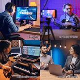 Atzeste USB Microphone, Computer Condenser Gaming Mic for PC/Laptop/PS4/5, Headphone Output, Volume Control, USB Type C Plug and Play, LED Mute Button, for Streaming, Podcast, Studio Recording