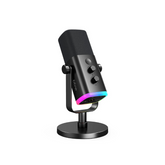 FIFINE USB/XLR Dynamic Microphone for Podcast Recording, PC Computer Gaming Streaming Mic with RGB,Mute Button,3.5mm Headphones Jack,Desktop Stand, Vocal Mic for Singing YouTube-AmpliGame AM8
