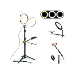 LINCO Overhead Phone Mount 10" Ring Light Tripod Stand Boom Arm for Video Photo