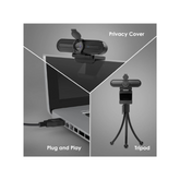 2K/1080p Webcam with 2 Microphones for Laptop Conference Streaming PC USB Web Cam Autofocus Vizolink